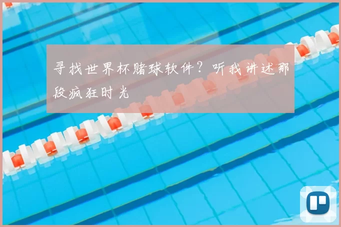 寻找世界杯赌球软件?听我讲述那段疯狂时光